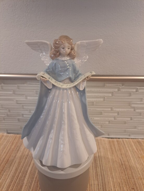 Lladró Other - Vtg Lladro Angel Tree Topper Figurine #5719 Navidad Cantante